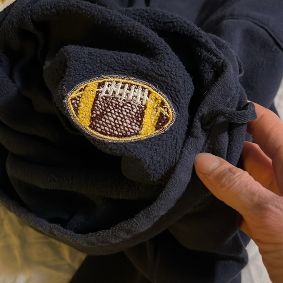 Georgetown Women's Small Navy and Yellow Hoodie - Picture 6 of 12